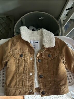 Old Navy baby boy Sherpa-Lined Corduroy Jacket - Brown